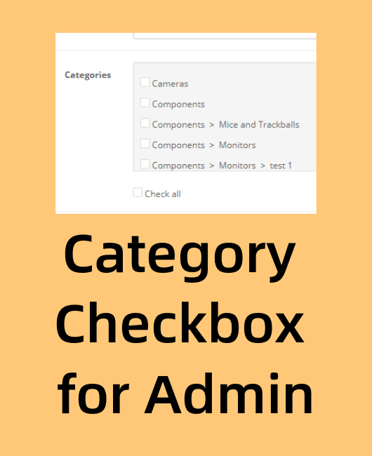 Category Checkbox For Admin Product Form For OpenCart