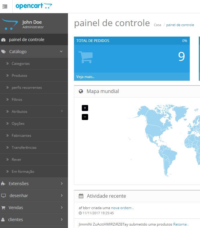 Brazilian Portuguese Language Pack for OpenCart - Complete Pack screenshot 2